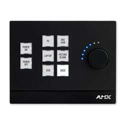 AMX MCP-108-BL - Massio 8-Button Ethernet ControlPad with Knob  Black